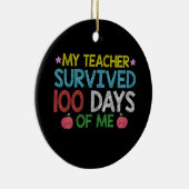 私の生き延び先生100日目の学校 セラミックオーナメント (右)
