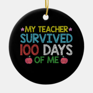 私の生き延び先生100日目の学校 セラミックオーナメント