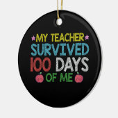 私の生き延び先生100日目の学校 セラミックオーナメント (左)