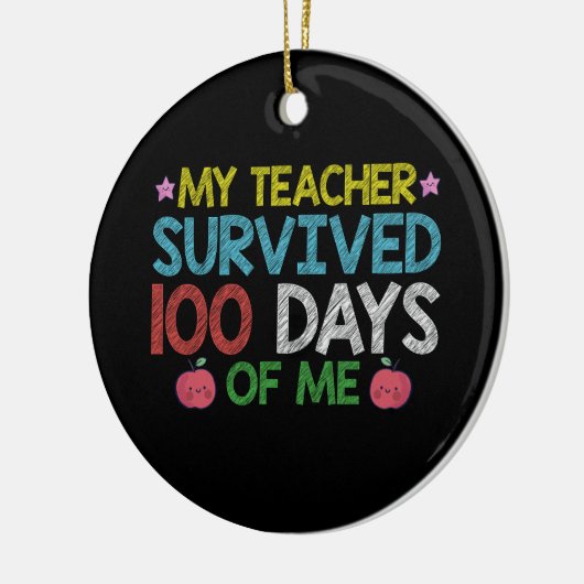 私の生き延び先生100日目の学校 セラミックオーナメント (左)