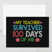 私の生き延び先生100日目の学校 招待状 (正面/裏面)