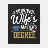 私の生き延び妻の修士号の卒業 フリースブランケット (正面)