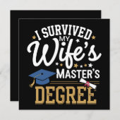 私の生き延び妻の修士号の卒業 招待状 (正面/裏面)