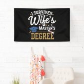 私の生き延び妻の修士号の卒業 横断幕 (インサイチュ)