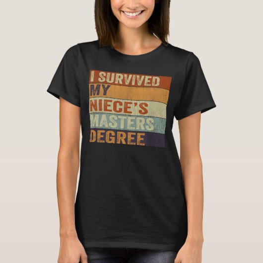 私の生き延び姪の修士号ヴィンテージ学 Tシャツ (正面)