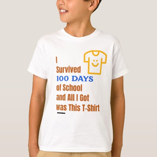 私の生き延び学校の100日 Tシャツ (正面)