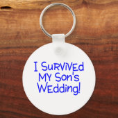 私の生き延び息子の結婚青 キーホルダー (正面)