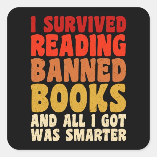 私の生き延び禁書のおもしろい引用文 スクエアシール (正面)