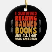 私の生き延び禁書のおもしろい引用文 セラミックオーナメント (正面)