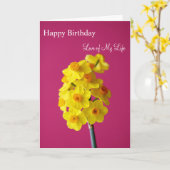 私の生命のハッピーバースデー愛 カード (黄色い花)