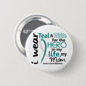 私の生命の子宮頸癌・の英雄私のお母さん2 缶バッジ (正面&裏面)