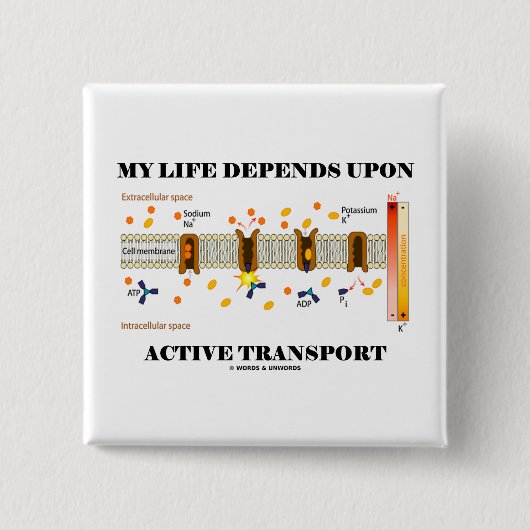 私の生命はトランスポート(ユーモア)に左右されます 缶バッジ (正面)