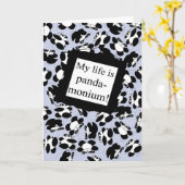 私の生命はパンダmonium -青です カード (黄色い花)