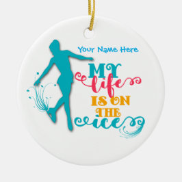 私の生命は氷のフィギュアスケートのオーナメントにあります セラミックオーナメント