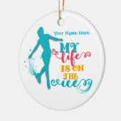私の生命は氷のフィギュアスケートのオーナメントにあります セラミックオーナメント (左)