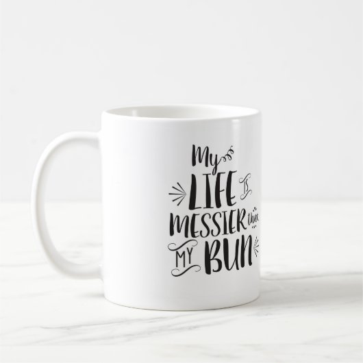 私の生命は私のパンのマグよりきたないです コーヒーマグカップ (左)