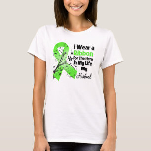 私の生命リンパ腫のリボンの夫の英雄 Tシャツ