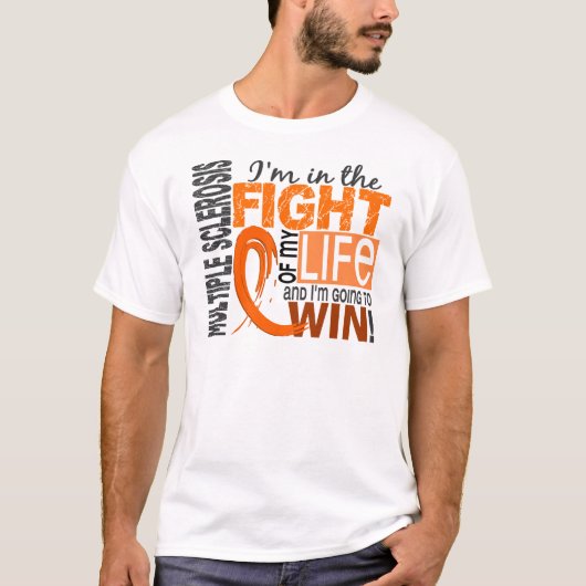 私の生命多発性硬化の戦い Tシャツ (正面)