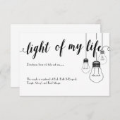 私の生命結婚式の明細カードのライト エンクロージャーカード (正面/裏面)