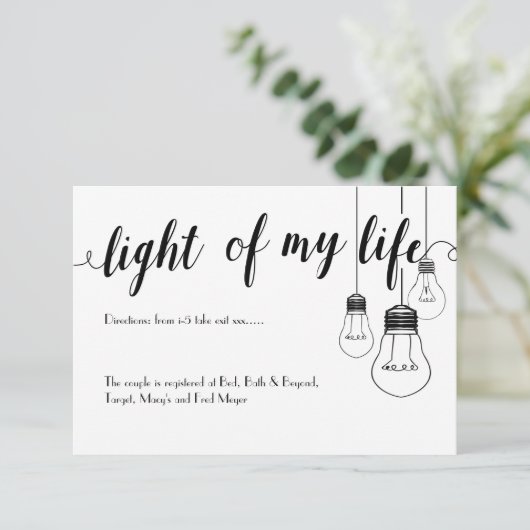 私の生命結婚式の明細カードのライト エンクロージャーカード (スタンド正面)