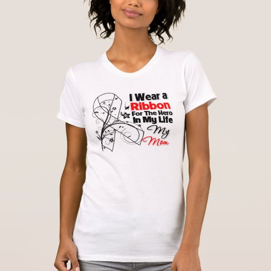 私の生命肺癌のお母さんの英雄 Tシャツ (正面)