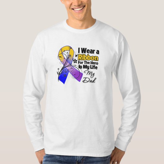 私の生命膀胱癌のパパの英雄 Tシャツ (正面)