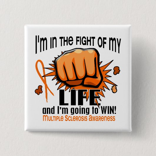 私の生命2多発性硬化の戦い 缶バッジ (正面)