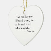 私の生命(オーナメント)住むことを許可して下さい私を セラミックオーナメント (左)