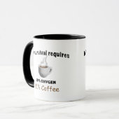 私の生存にはコーヒーが必要です マグカップ (正面左)