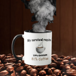 私の生存にはコーヒーが必要です マグカップ