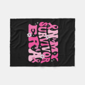 私の生存者の時代にピンクリボン乳がん フリースブランケット (正面(横))