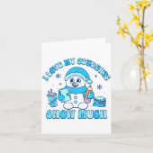 私の生徒が雪のように大好きな冬の先生 カード (黄色い花)