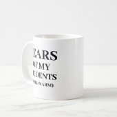 私の生徒たちの涙 楽しい先生の引用 コーヒーマグカップ (正面左)