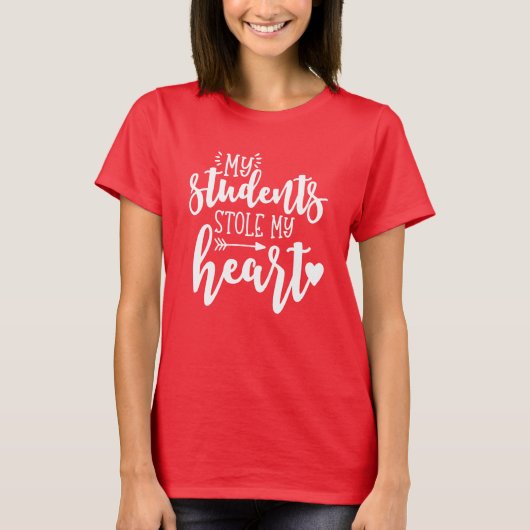 私の生徒たちは私の心を盗んだ Tシャツ (正面)