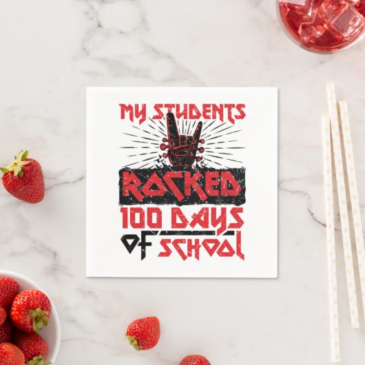 私の生徒は学校の先生の100日を揺り動かした スタンダードカクテルナプキン (インサイチュ)