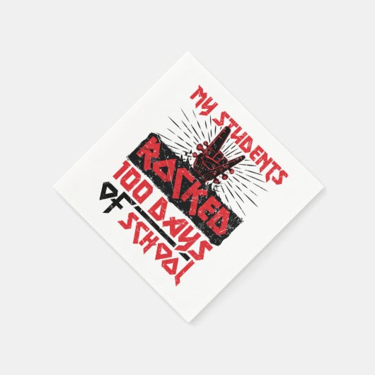 私の生徒は学校の先生の100日を揺り動かした スタンダードカクテルナプキン (角)
