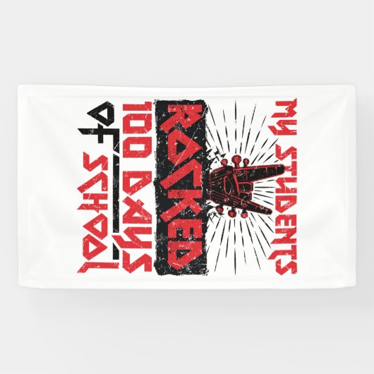 私の生徒は学校の先生の100日を揺り動かした 横断幕 (横)