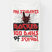 私の生徒は学校の先生の100日を揺り動かした 横断幕 (縦)