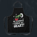 私の生徒は私のハートクリスマスクリスマス先生を盗んだ エプロン<br><div class="desc">私の生徒は私のハートクリスマスクリスマス先生を盗んだ</div>