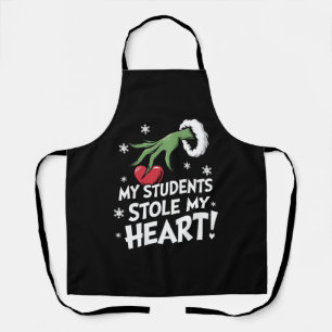 私の生徒は私のハートクリスマスクリスマス先生を盗んだ エプロン
