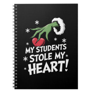 私の生徒は私のハートクリスマスクリスマス先生を盗んだ ノートブック