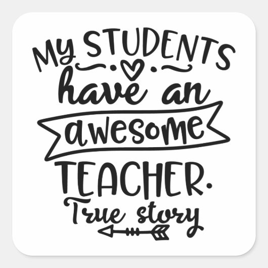 私の生徒は素晴らしい先生を持っている スクエアシール (正面)