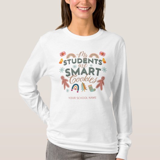 私の生徒は賢いクッキー先生 クリスマス Tシャツ (正面)