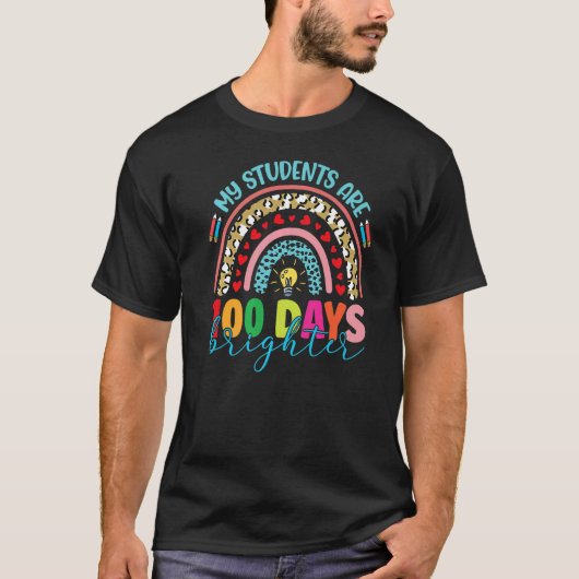 私の生徒は100人の日で明るい100日のScho Tシャツ (正面)