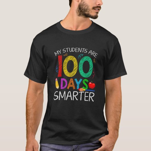 私の生徒は100人の日頭が切れる100の日だ Tシャツ (正面)