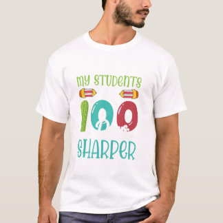 私の生徒は100日の日をシャープにする100人 Tシャツ