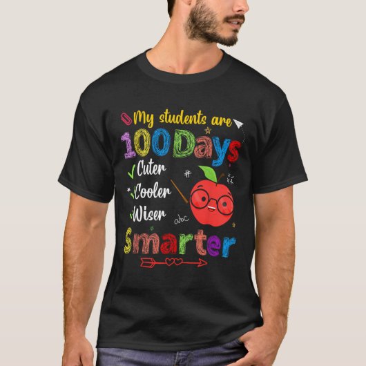 私の生徒は100日賢くかわいくかっこよく賢くなった Tシャツ (正面)