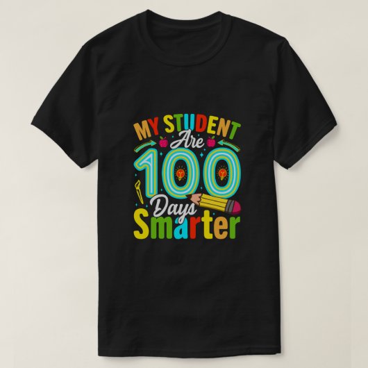 私の生徒は100日頭が切れる100日の学校だ Tシャツ (デザイン正面)