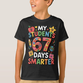 私の生徒は67日賢くなった 面白い先生 キッズ Tシャツ