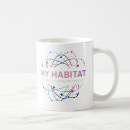 「私の生息地は私の習慣学の場所である」マグカップ コーヒーマグカップ